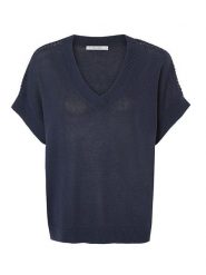 TATUUM Sweter w kolorze granatowym rozmiar: L. Niebieskie swetry klasyczne damskie TATUUM, l, bez kołnierzyka. Za 134.95 zł.