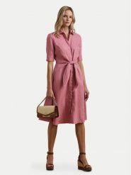 LAUREN RALPH LAUREN Sukienka koszulowa 200905667017 Różowy Regular Fit. Czerwone sukienki damskie Lauren Ralph Lauren, bez wzorów, ze lnu, bez ramiączek. Za 1,069.00 zł.