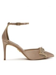 Steve Madden Szpilki Last Dance 11005297 Beżowy. Brązowe szpilki damskie Steve Madden, bez wzorów, z materiału, bez obcasa, na szpilce, bez zapięcia. Za 599.99 zł.