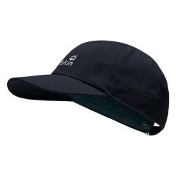 Czapka z daszkiem Jack Wolfskin. Niebieskie czapki z daszkiem damskie Jack Wolfskin, bez wzorów, z materiału. Za 83.99 zł.