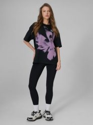 4F Legginsy dzianinowe damskie - czarne M. Czarne legginsy damskie 4F, m, bez wzorów, z dzianiny. Za 129.99 zł.