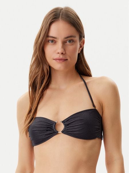 Guess Bikini E4GJ16 KC632 Czarny Regular Fit. Czarne bikini Guess, z aplikacjami, z syntetyku. Za 179.99 zł.