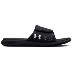 Klapki damskie Under Armour Ignite 7 SL. Czarne klapki damskie Under Armour, bez wzorów, bez obcasa, bez zapięcia. Za 84.99 zł.