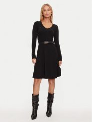 Marciano Guess Sukienka koktajlowa 4BGK00 5613Z Czarny Regular Fit. Czarne sukienki damskie Marciano Guess, z aplikacjami, z wiskozy, wizytowe, bez ramiączek. Za 479.99 zł.