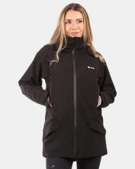 Damski płaszcz outdoorowy Kilpi AYRA-W. Czarne płaszcze damskie Kilpi, l, bez wzorów, z materiału, z kapturem. Za 731.89 zł.
