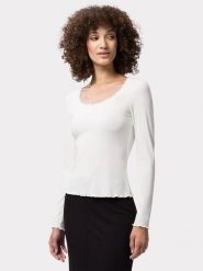 Les Lunes Koszulka "Maala" w kolorze białym rozmiar: XS. Białe koszulki damskie Les Lunes, s, bez wzorów, z koronki, bez kołnierzyka, bez ramiączek. Za 165.99 zł.