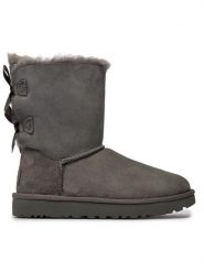 Ugg Śniegowce W Bailey Bow II 1016225 Szary. Szare śniegowce damskie Ugg, ze skóry. Za 1,029.00 zł.