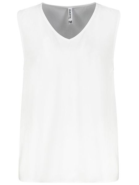 Sublevel Bluzka w kolorze białym rozmiar: M. Białe bluzki damskie Sublevel, m, bez wzorów, z wiskozy, klasyczne, bez kołnierzyka, bez ramiączek. Za 41.79 zł.