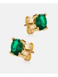 Revoni Złote kolczyki-wkrętki z cyrkoniami rozmiar: onesize. Zielone kolczyki damskie Revoni, z cyrkonią, złote. Za 1,117.50 zł.