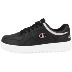Buty do chodzenia damskie Champion Rebound Low. Czarne obuwie sportowe damskie Champion, z materiału, bez zapięcia, trekkingowe. Za 198.00 zł.