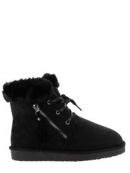 Blackfield Botki zimowe "Celia" w kolorze czarnym rozmiar: 39. Czarne botki damskie Blackfield, na zimę, z materiału, z okrągłym noskiem, bez obcasa, na platformie, bez zapięcia. Za 143.90 zł.