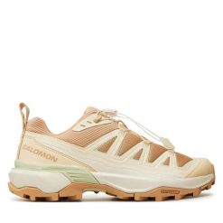 Trekkingi Salomon. Brązowe obuwie sportowe damskie Salomon, bez zapięcia, trekkingowe. Za 399.99 zł.