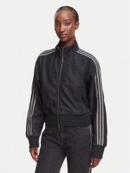 Adidas Bluza Firebird Denim Tracktop IB6917 Czarny Regular Fit. Czarne bluzy damskie Adidas, s, bez wzorów, z bawełny, bez kaptura. Za 369.99 zł.
