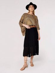 Apricot Spódnica w kolorze czarnym rozmiar: XXL. Czarne spódnice damskie Apricot, na co dzień, xxl, bez wzorów, ze skóry, maxi. Za 69.99 zł.