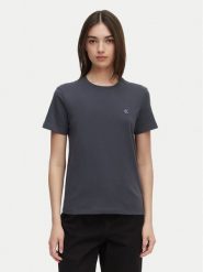 Calvin Klein Jeans T-Shirt Monogram LV047B224G Szary ciemny Regular Fit. Szare t-shirty damskie Calvin Klein Jeans, xl, bez wzorów, z bawełny, bez kołnierzyka. Za 149.99 zł.