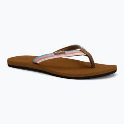 Japonki damskie Rip Curl Freedom Bloom Open Toe. Brązowe klapki damskie Rip Curl, bez wzorów, z materiału, z otwartym noskiem, bez obcasa, bez zapięcia. Za 109.99 zł.