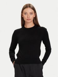 Calvin Klein Sweter LV044D370G Czarny Regular Fit. Czarne swetry klasyczne damskie Calvin Klein, xs, z syntetyku, bez kołnierzyka. Za 299.99 zł.