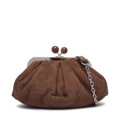 Torebka Weekend Max Mara. Brązowe torebki wieczorowe damskie Weekend Max Mara, bez wzorów, bez dodatków. Za 1,239.00 zł.