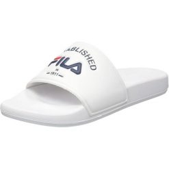 Klapki basenowe damskie Fila Baywalk '23 wsuwane. Białe klapki damskie Fila, bez wzorów, bez obcasa, bez zapięcia. Za 92.00 zł.