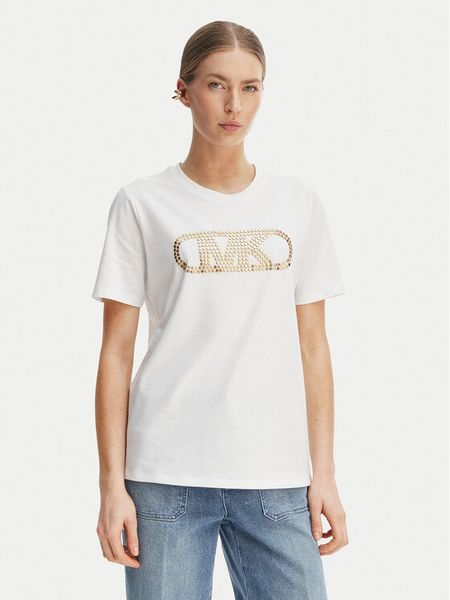 MICHAEL Michael Kors T-Shirt MS651SC97J Biały Regular Fit. Białe t-shirty damskie MICHAEL Michael Kors, s, bez wzorów, z bawełny, bez kołnierzyka. Za 258.99 zł.