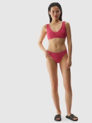 4F Dół od bikini damski - różowy XL. Czerwone bikini 4F, bez wzorów, z elastanu. W wyprzedaży za 19.99 zł.
