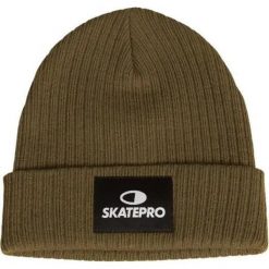 Odzież Beanies unisex SkatePro V2 Czapka Skate - Olive. Zielona czapki damskie SKATEPRO, bez wzorów. Za 75.99 zł.