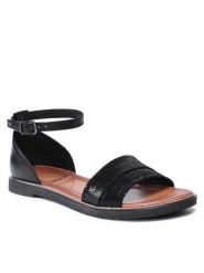 Lasocki Sandały WI23-LALITA-09 Czarny. Czarne sandały damskie Lasocki, bez wzorów, ze skóry, bez obcasa, na płaskiej podeszwie, bez zapięcia. Za 74.99 zł.