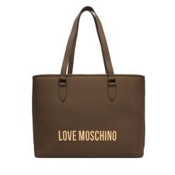 Torebka LOVE MOSCHINO. Brązowe shopper bag Love Moschino, bez wzorów, bez dodatków. Za 1,049.00 zł.