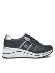 Remonte Sneakersy D0T04-14 Czarny. Czarne obuwie sportowe damskie Remonte, ze skóry, bez zapięcia. Za 419.99 zł.