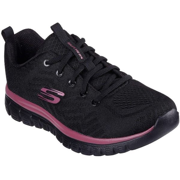 Buty sportowe damskie Skechers Get Connected. Czarne obuwie sportowe casual damskie Skechers, bez zapięcia. Za 390.00 zł.