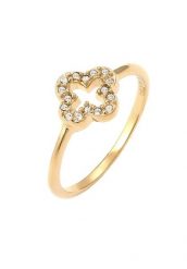 Elli Pierścionek z Kamieniami Damski Cloverleaf Szklane Kryształy Xilion Szlif Biały 925 Sterling Silver Pierścionki 1 ct. Białe pierścionki damskie Elli, srebrne. Za 198.99 zł.