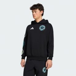 Bluza MERCEDES - AMG PETRONAS FORMULA 1 TEAM LIGHTS ON HOOD. Czarne bluzy damskie Adidas, m, bez wzorów, z bawełny, z kapturem. Za 479.00 zł.