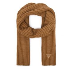 Szalik Guess. Brązowe szaliki damskie Guess, z aplikacjami. Za 234.99 zł.