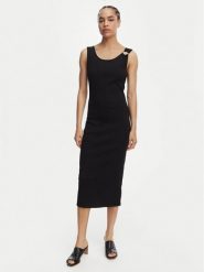 Liu Jo Beachwear Sukienka codzienna VA6129 J4822 Czarny Regular Fit. Czarne sukienki damskie Liu Jo Beachwear, bez wzorów, z bawełny, bez ramiączek. Za 389.99 zł.