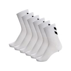 Skarpetki białe Hummel hmlCHEVRON 6-PACK SOCKS uniwersalne. Białe skarpetki damskie Hummel, bez wzorów. Za 89.00 zł.