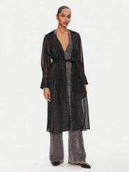 Lola Casademunt by Maite Trencz MS2502018 Czarny Regular Fit. Czarne płaszcze damskie Lola Casademunt by Maite, xl, bez wzorów, z syntetyku, bez kaptura. Za 389.99 zł.