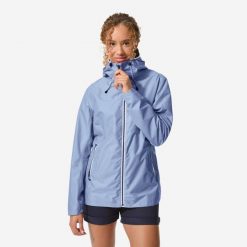 Kurtka żeglarska damska Decathlon Sailing 100. Niebieskie kurtki damskie Decathlon, m, bez wzorów, z materiału, bez kaptura. Za 129.99 zł.