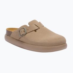 Klapki damskie Scholl Fae Chunky. Brązowe klapki damskie Scholl, bez wzorów, z materiału, bez obcasa, bez zapięcia. Za 509.99 zł.