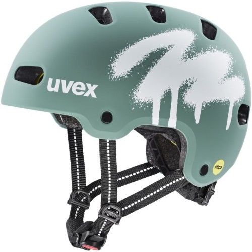 Kask rowerowy dziecięcy UVEX Kid 4 Style MIPS, green. Zielone akcesoria rowerowe UVEX. Za 276.99 zł.