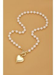 Atelier MIU Pozłacany naszyjnik z zawieszką i perłami - dł. 45 cm rozmiar: onesize. Białe naszyjniki damskie atelier MIU, z perłą, pozłacane. Za 39.99 zł.