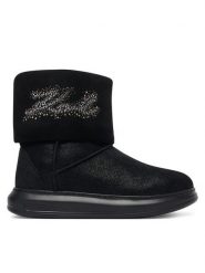 KARL LAGERFELD Śniegowce Kapri Kosi KL44557S Czarny. Czarne śniegowce damskie KARL LAGERFELD, ze skóry. Za 1,059.00 zł.