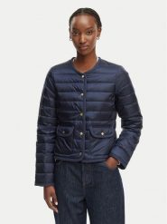 Tommy Hilfiger Kurtka przejściowa WW0WW49660 Granatowy Slim Fit. Niebieskie kurtki damskie Tommy Hilfiger, l, bez wzorów, z syntetyku, bez kaptura. Za 949.99 zł.