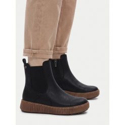 Botki Go Soft. Czarne botki damskie GO SOFT, bez obcasa, na płaskiej podeszwie, bez zapięcia. Za 179.99 zł.