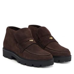 Botki Tommy Hilfiger. Brązowe botki damskie Tommy Hilfiger, bez obcasa, na płaskiej podeszwie, bez zapięcia. Za 699.99 zł.