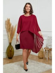 Curvy Lady Sukienka w kolorze czerwonym rozmiar: 44/46. Czerwone sukienki damskie Curvy Lady, bez wzorów, klasyczne, bez ramiączek. Za 151.45 zł.