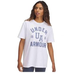 Damski T-Shirt Under Armour Hwt Os Collegiate. Białe t-shirty damskie Under Armour, bez wzorów, bez kołnierzyka. Za 189.99 zł.