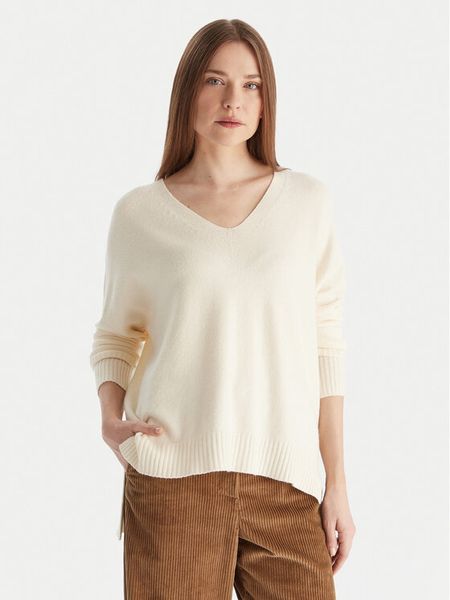 Kontatto Sweter 3M0842C Écru Relaxed Fit. Swetry klasyczne damskie Kontatto, m, z syntetyku, bez kołnierzyka. Za 199.99 zł.