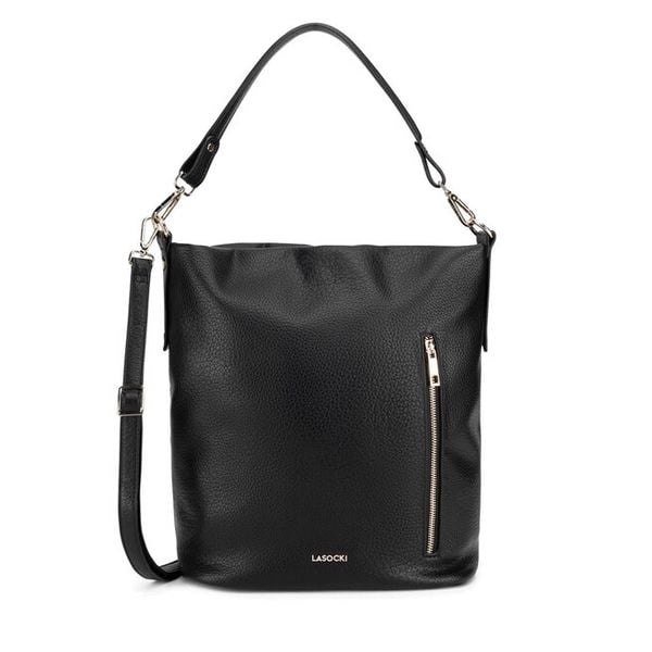 Torebka Lasocki. Czarne torebki klasyczne damskie Lasocki, bez dodatków. Za 199.99 zł.