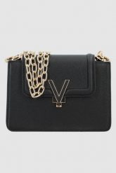 VALENTINO Czarna torebka Queens. Czarne torebki klasyczne damskie Valentino by Mario Valentino, bez dodatków. W wyprzedaży za 399.99 zł.