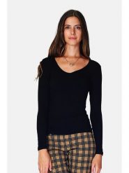 ASSUILI Koszulka w kolorze czarnym rozmiar: 38. Czarne koszulki damskie Assuili, bez wzorów, bez kołnierzyka, bez ramiączek. Za 74.81 zł.